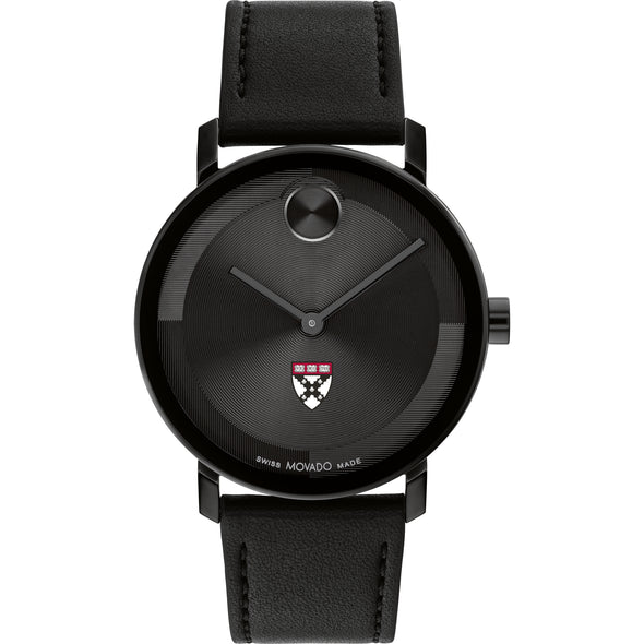 Harvard Business School Men's Movado BOLD with Black Leather Strap