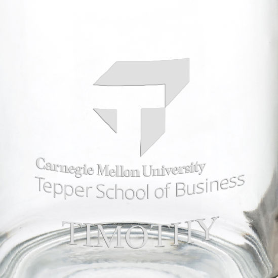 Tepper School of Business 13 oz Glass Coffee Mug