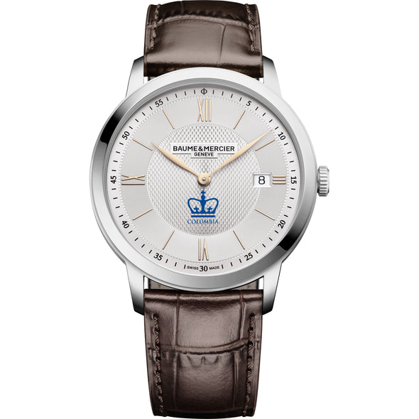 Columbia Men's Baume et Mercier 40mm Classima Quartz Watch with Silver Dial & Dark Brown Leather Strap