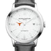 UT Austin Men's Baume et Mercier 42mm Classima Automatic Watch with White Dial & Black Leather Strap