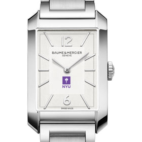 NYU Men's Baume et Mercier 43X27mm Hampton Watch with Silver Dial & Bracelet