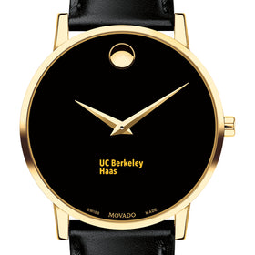 UC Berkeley Haas Men's Movado Gold Museum Classic Leather