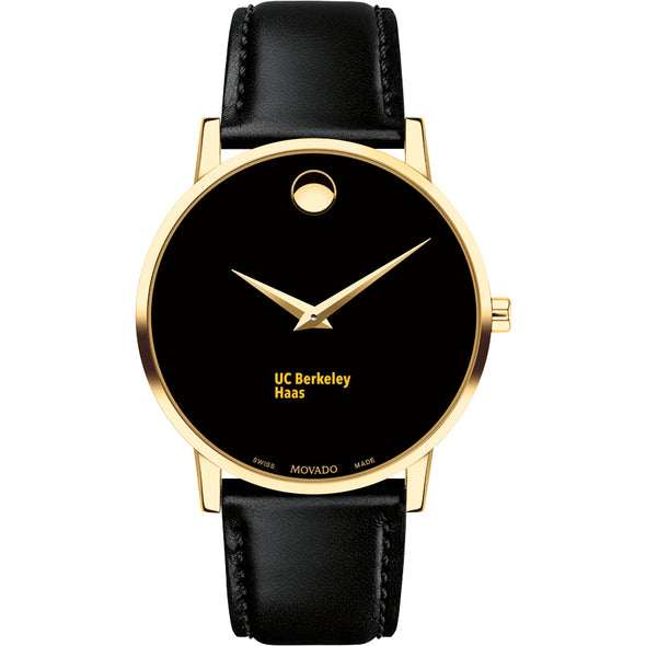 UC Berkeley Haas Men's Movado Gold Museum Classic Leather