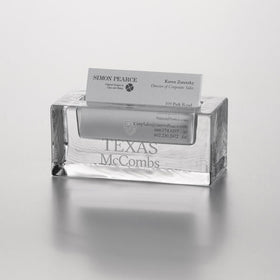 Texas McCombs Glass Business Cardholder by Simon Pearce