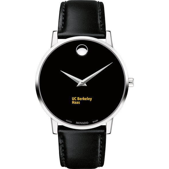 UC Berkeley Haas Men's Movado Museum with Leather Strap