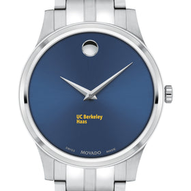 UC Berkeley Haas Men's Movado Collection Stainless Steel Watch with Blue Dial