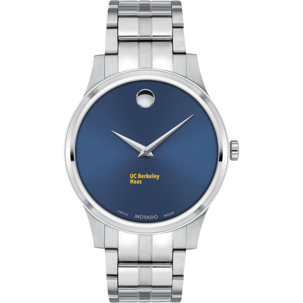 UC Berkeley Haas Men's Movado Collection Stainless Steel Watch with Blue Dial