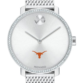 Texas Longhorns Women's Movado Bold with Crystal Bezel & Mesh Bracelet