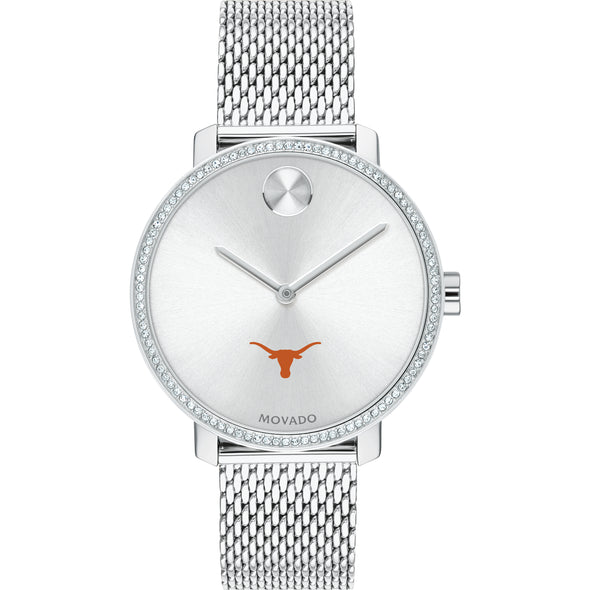 Texas Longhorns Women's Movado Bold with Crystal Bezel & Mesh Bracelet