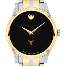 UT Austin Men's Movado Collection Two-Tone Watch with Black Dial