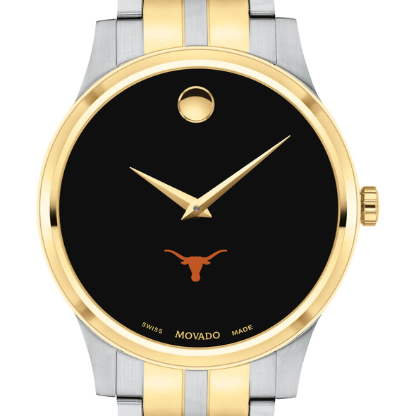 UT Austin Men's Movado Collection Two-Tone Watch with Black Dial
