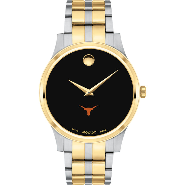 UT Austin Men's Movado Collection Two-Tone Watch with Black Dial