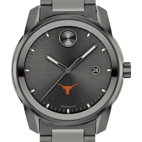 Texas Longhorns Men's Movado BOLD Gunmetal Grey with Date Window