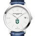 Tulane Women's Baume et Mercier 36.5mm Classima Watch with White Dial & Blue Leather Strap
