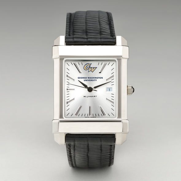 George Washington Men's Collegiate Watch with Leather Strap
