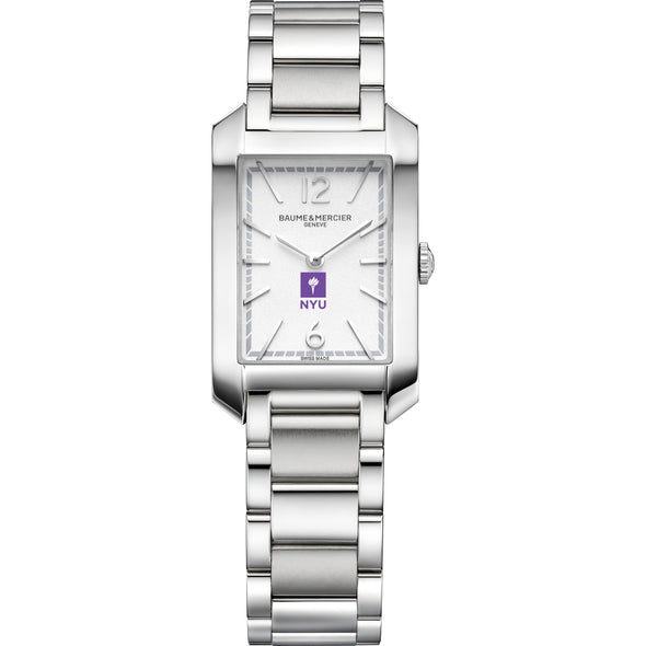 NYU Women's Baume et Mercier 35X22mm Hampton Watch with Silver Dial & Bracelet