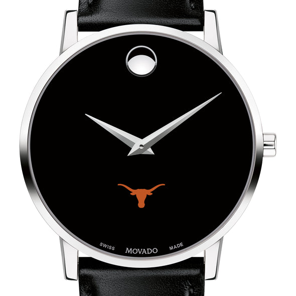 Texas Longhorns Men's Movado Museum with Leather Strap