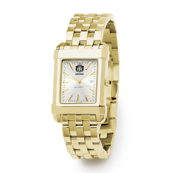 USCGA Men's Gold Watch with 2-Tone Dial & Bracelet at M.LaHart & Co.