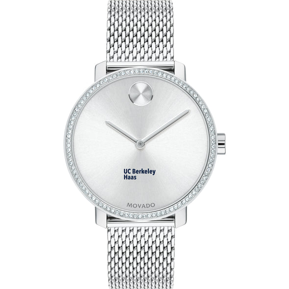 UC Berkeley Haas Women's Movado Bold with Crystal Bezel & Mesh Bracelet