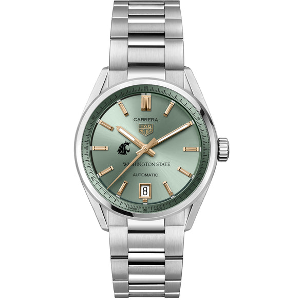 WSU Women's TAG Heuer Steel Carrera Automatic with Green Dial