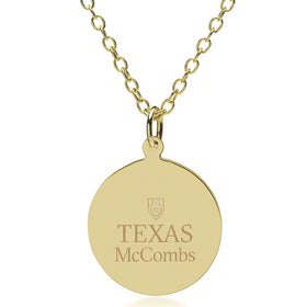 Texas McCombs 14K Gold Pendant & Chain