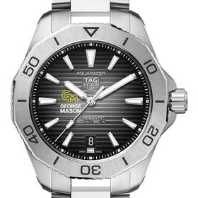 George Mason Men's TAG Heuer Steel Automatic Aquaracer with Black Dial