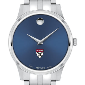 HBS Men's Movado Collection Stainless Steel Watch with Blue Dial