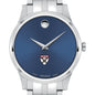 HBS Men's Movado Collection Stainless Steel Watch with Blue Dial