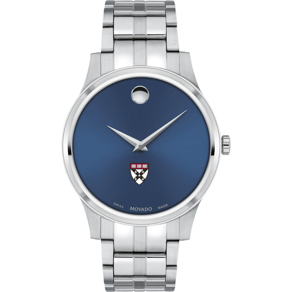 HBS Men's Movado Collection Stainless Steel Watch with Blue Dial