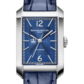 Columbia Men's Baume et Mercier 43X27mm Hampton Automatic Watch with Blue Dial & Blue Leather Strap