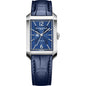 Columbia Men's Baume et Mercier 43X27mm Hampton Automatic Watch with Blue Dial & Blue Leather Strap