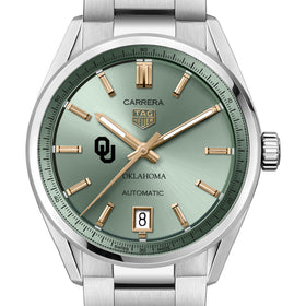 Oklahoma Women's TAG Heuer Steel Carrera Automatic with Green Dial