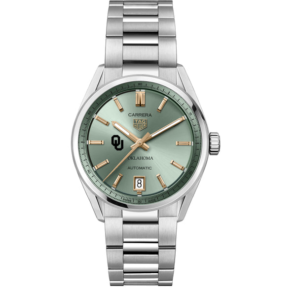 Oklahoma Women's TAG Heuer Steel Carrera Automatic with Green Dial