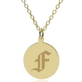 Fordham 18K Gold Pendant & Chain