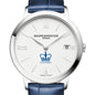 Columbia Women's Baume et Mercier 36.5mm Classima Watch with White Dial & Blue Leather Strap