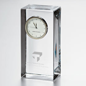 Tepper Tall Glass Desk Clock by Simon Pearce