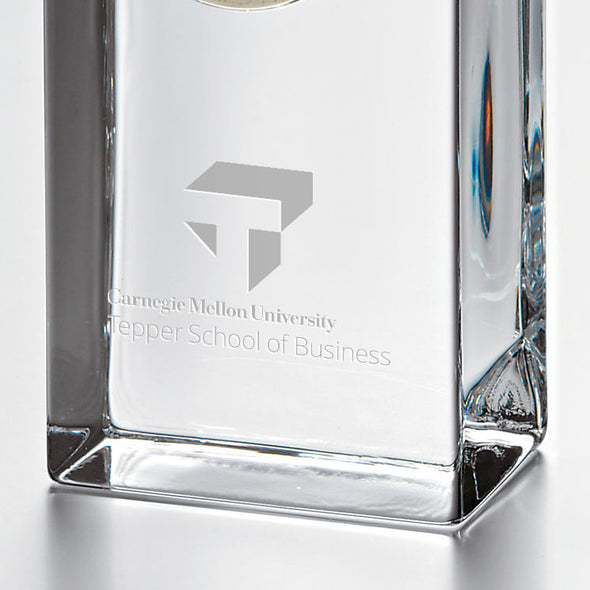 Tepper Tall Glass Desk Clock by Simon Pearce