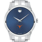 UT Austin Men's Movado Collection Stainless Steel Watch with Blue Dial