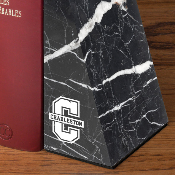 College of Charleston Marble Bookends by M.LaHart