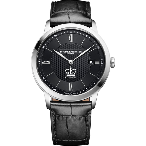 Columbia Men's Baume et Mercier 40mm Classima Quartz Watch with Black Dial & Black Leather Strap