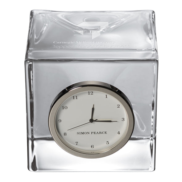 Tepper Glass Desk Clock by Simon Pearce