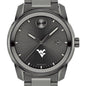 West Virginia University Men's Movado BOLD Gunmetal Grey with Date Window