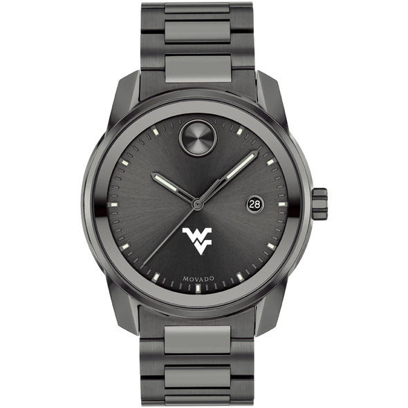 West Virginia University Men's Movado BOLD Gunmetal Grey with Date Window