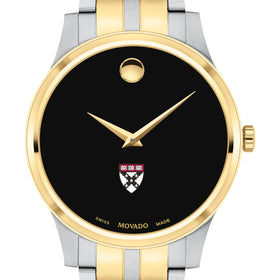 HBS Men's Movado Collection Two-Tone Watch with Black Dial