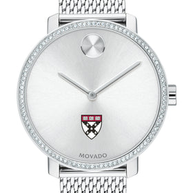 HBS Women's Movado Bold with Crystal Bezel & Mesh Bracelet