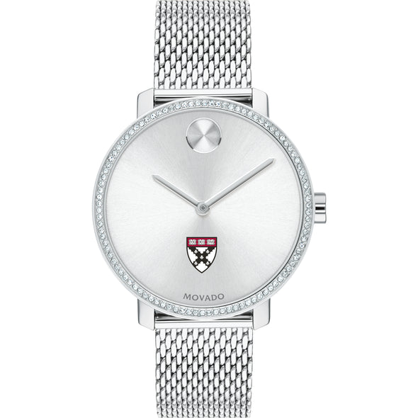 HBS Women's Movado Bold with Crystal Bezel & Mesh Bracelet