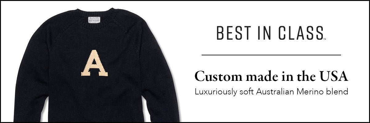 West Point Black and Khaki Letter Sweater by M.LaHart