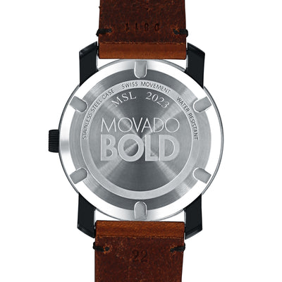 University of St. Thomas Men's Movado BOLD with Brown Leather Strap - shot #3