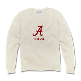Alabama Class of 2023 Ivory and Red Sweater by M.LaHart Shot #1