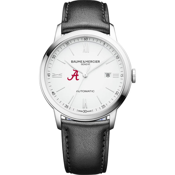 Alabama Men's Baume et Mercier 42mm Classima Automatic Watch with White Dial & Black Leather Strap Shot #2